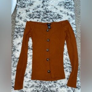 off the shoulder top size xs cotton